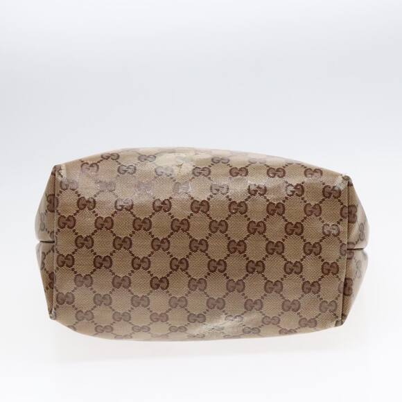 GUCCI GG Crystal Tote Bag Coated Canvas Beige Gold - Picture 9 of 12